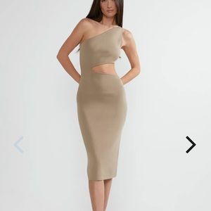 Oak and Fort - One shoulder Midi cut out dress - worn once